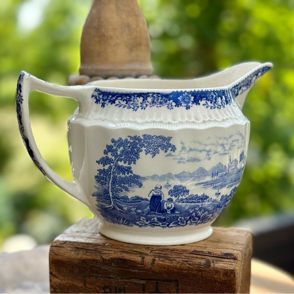 Swinnerton’s Staffordshire England Blue and White Silverdale Pitcher - Picture 1 of 9